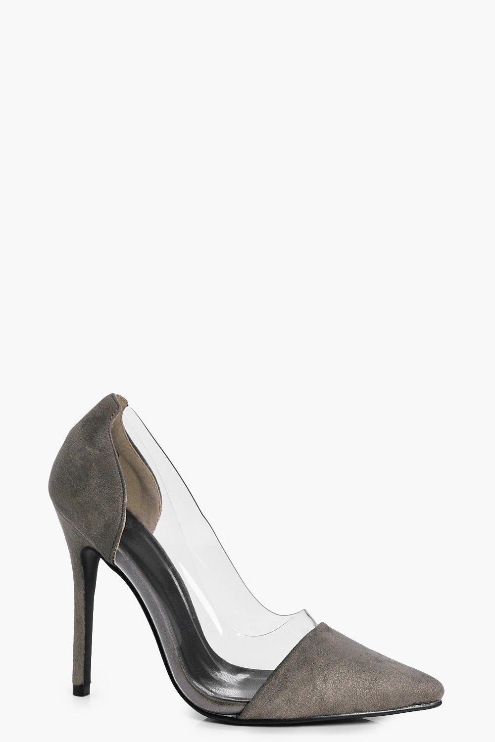 boohoo clear shoes