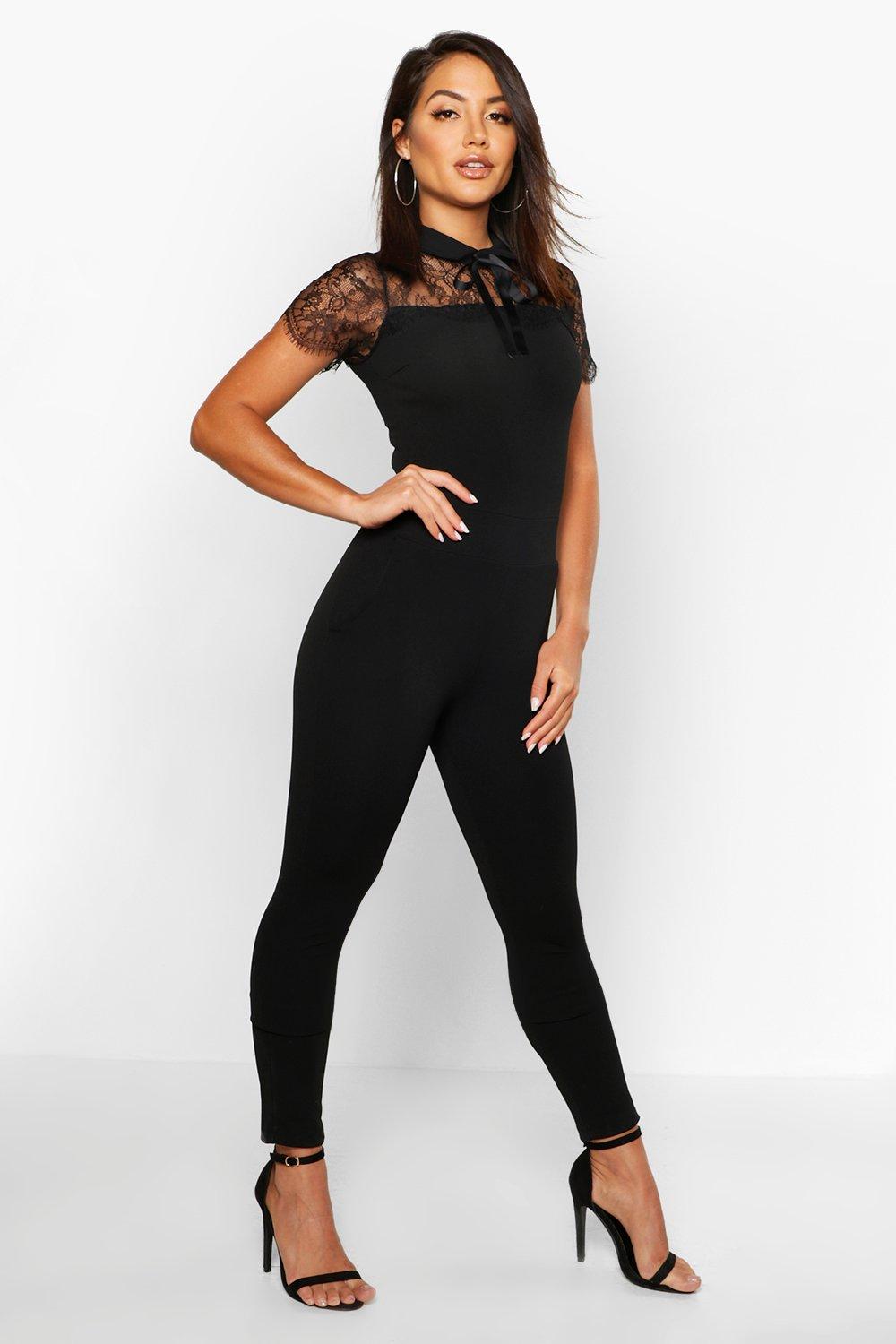 tie neck jumpsuit