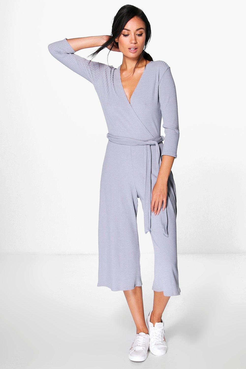 ribbed culotte jumpsuit