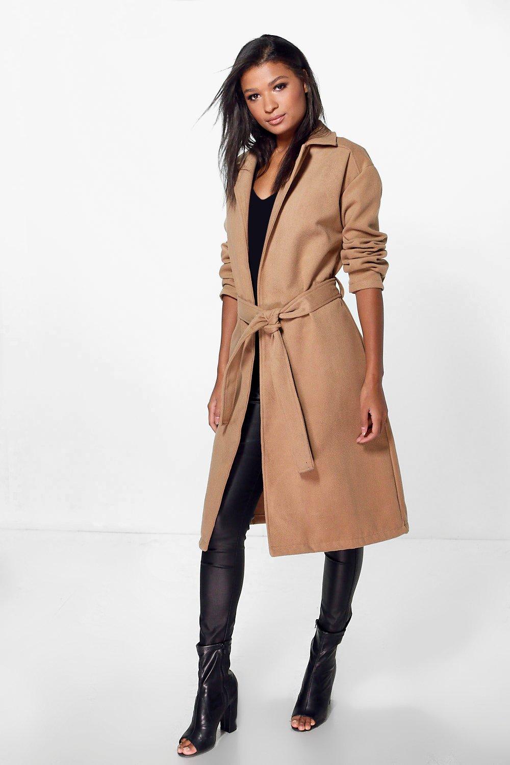 boohoo wrap coat