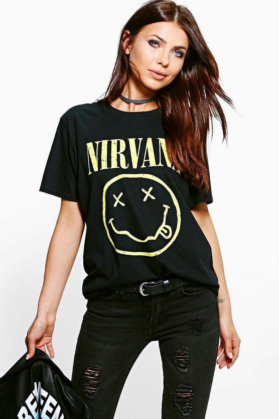 Katie Nirvana Licence Print Band T-Shirt