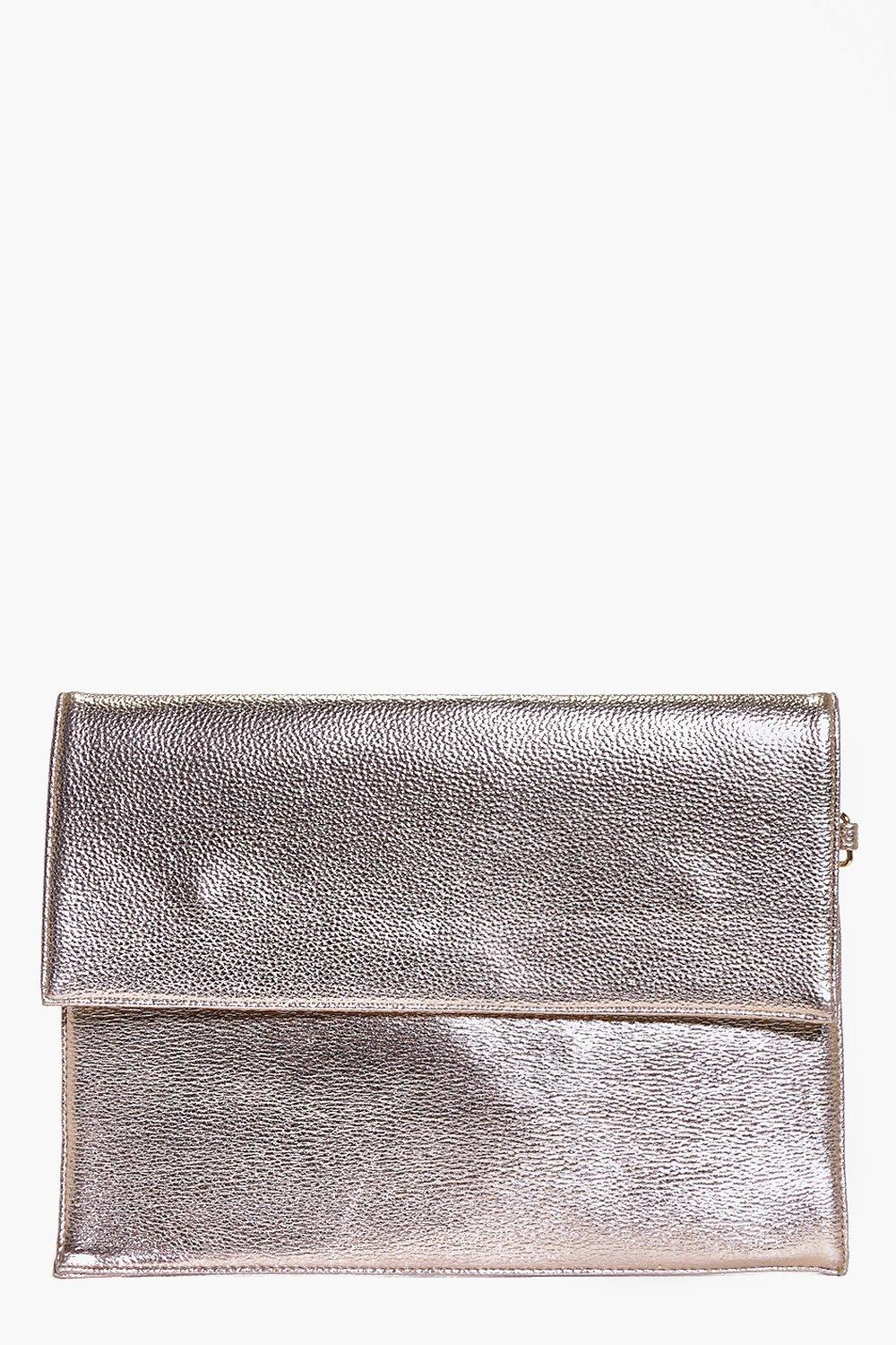 metallic clutch bag