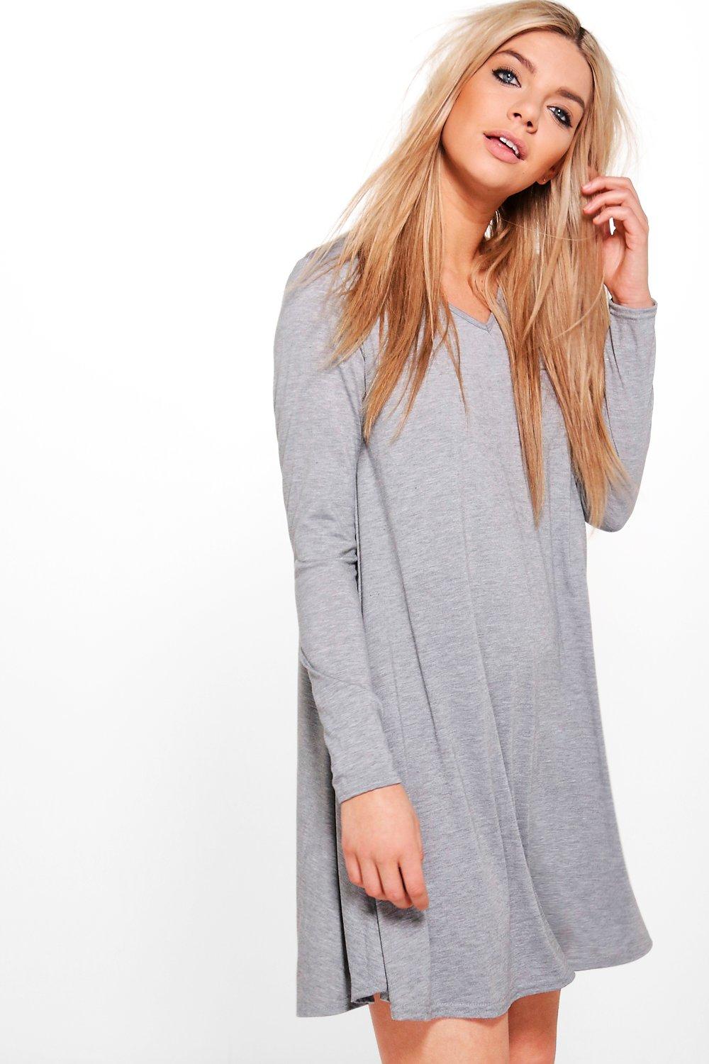 black and silver long sleeve dress