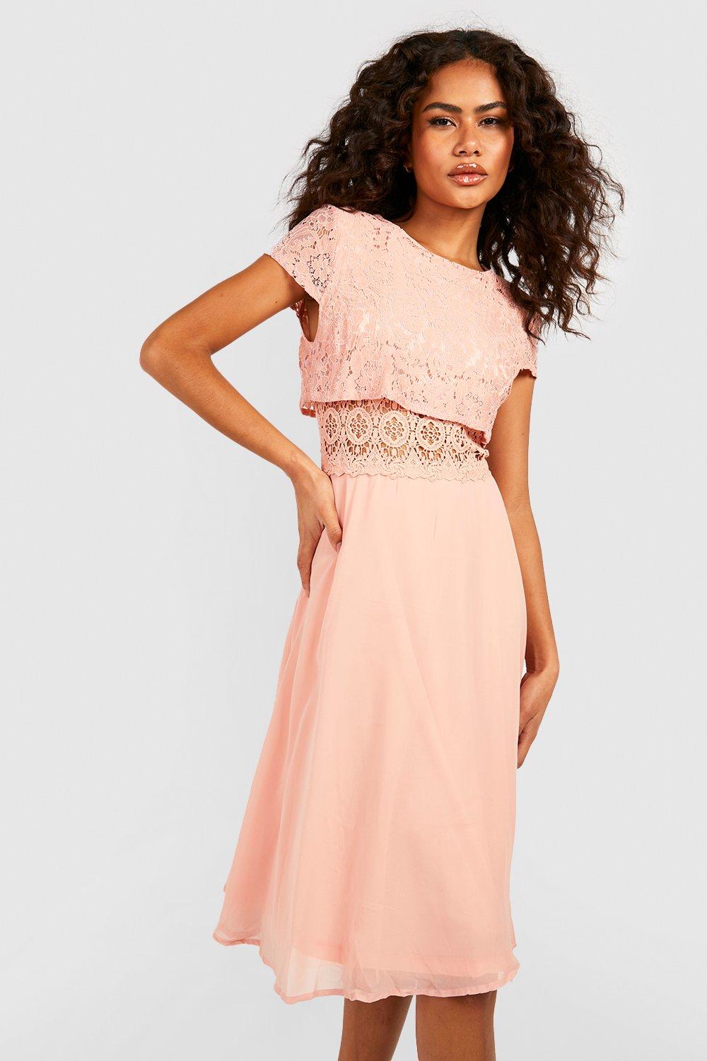 chiffon skater dress