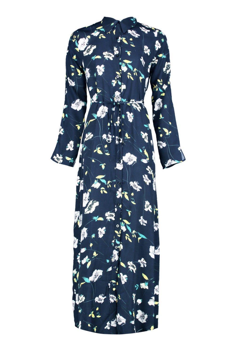 floral maxi shirt