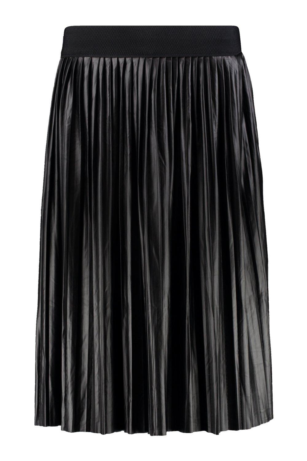 Boohoo Womens Jeana Metallic Pleated Midi Skirt | eBay