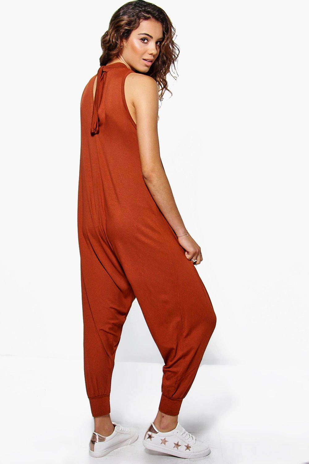 boohoo harem jumpsuit