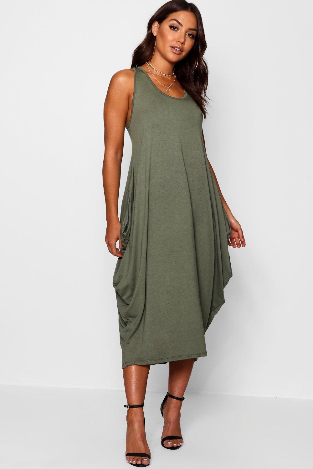 ruched back maxi dress