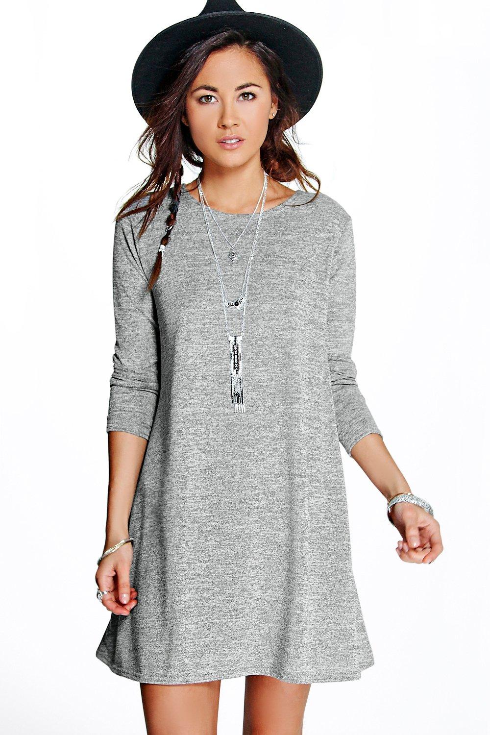 grey swing dress