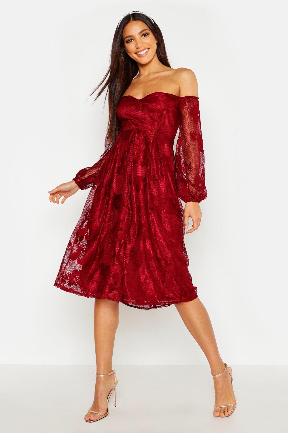 berry bardot dress