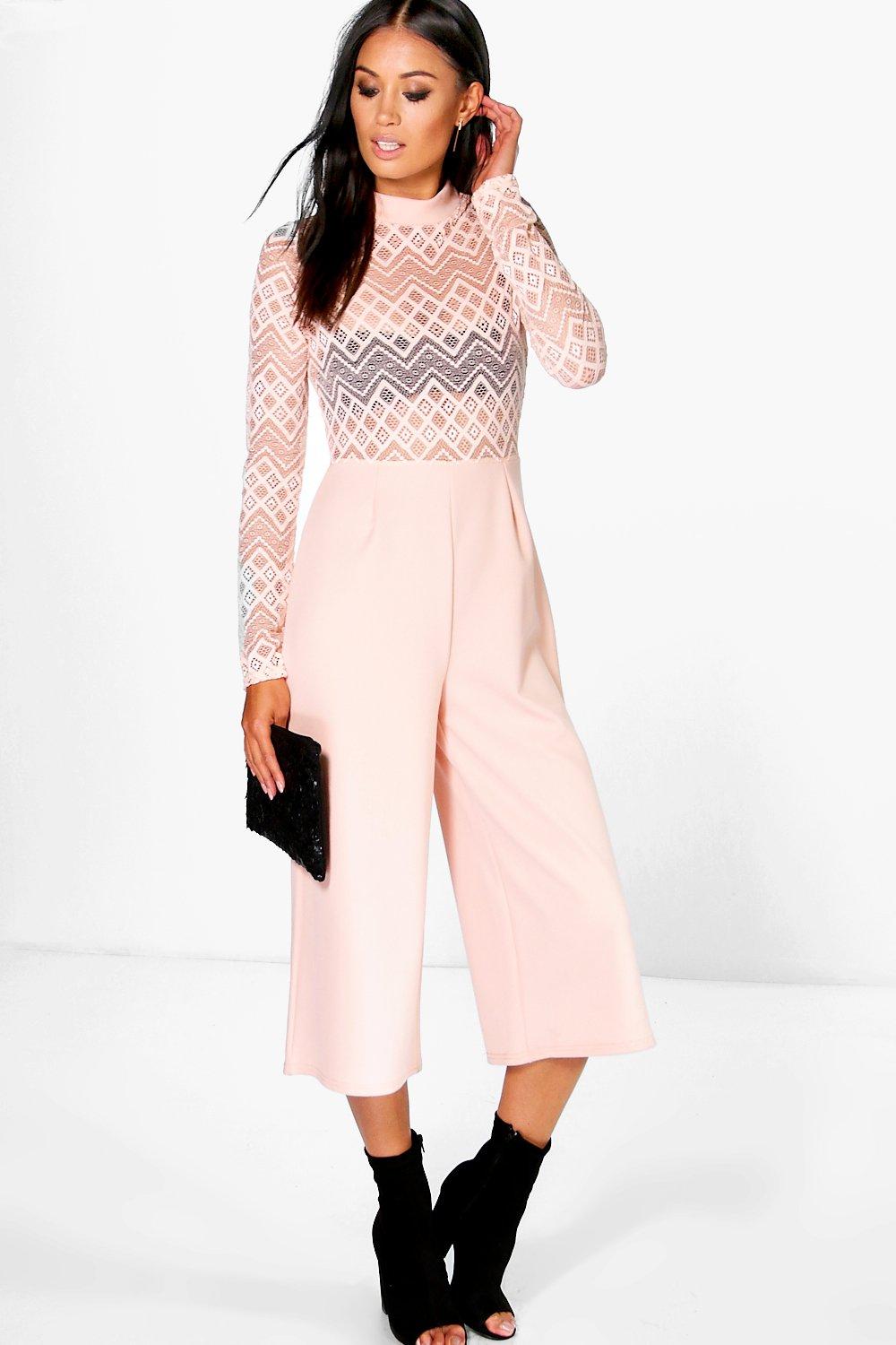 lace culotte jumpsuit