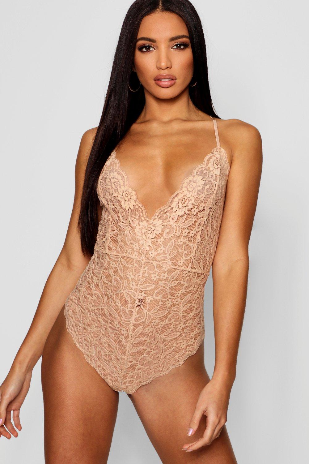 beige bodysuit