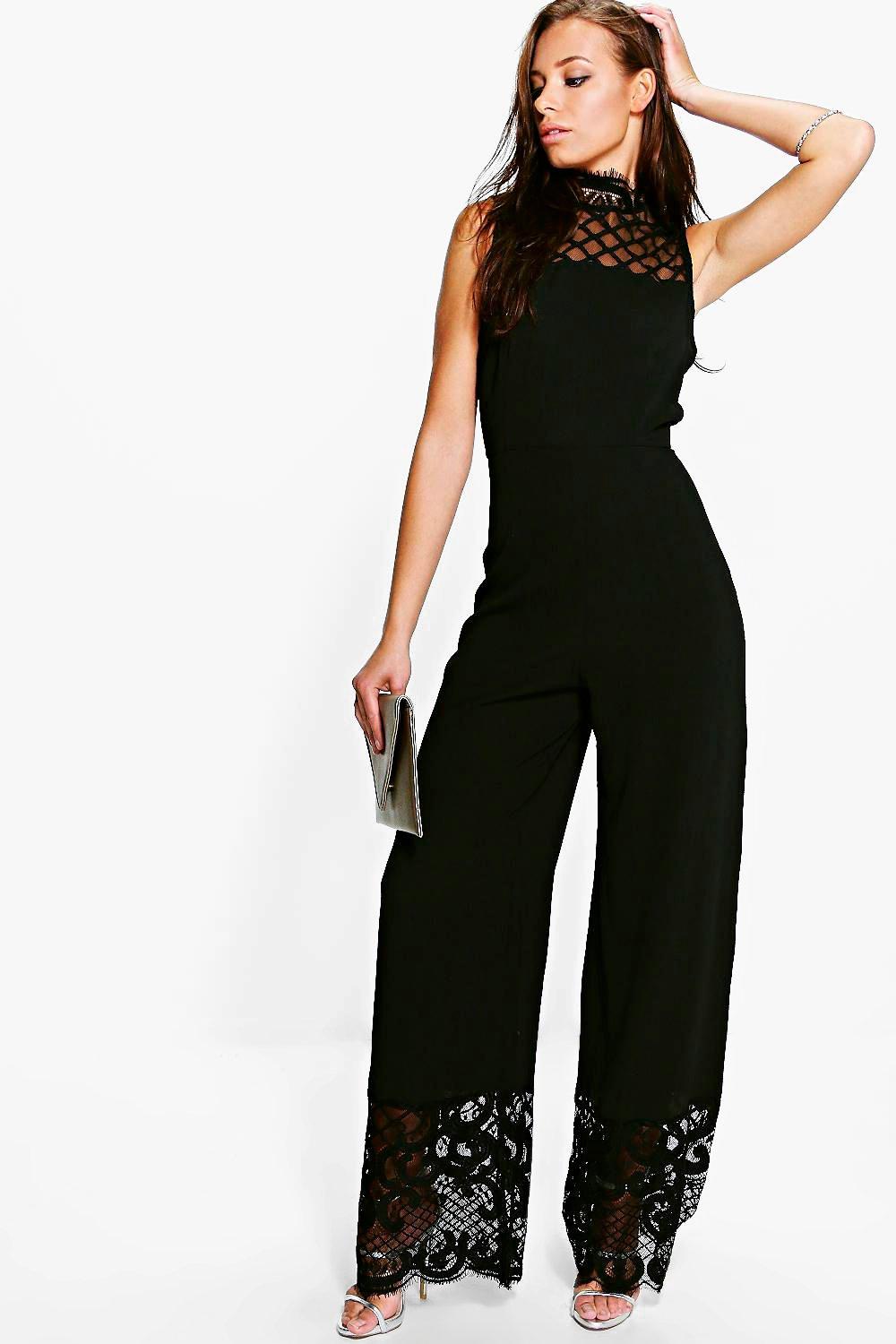 boohoo lace jumpsuit