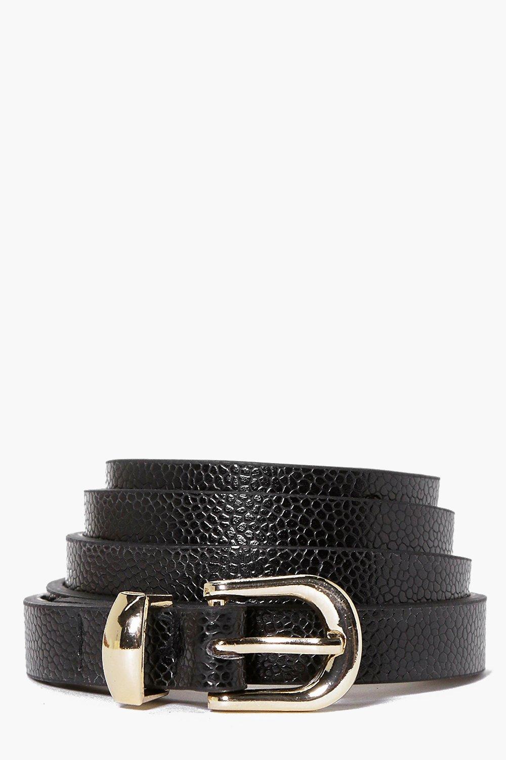 Click to view product details and reviews for Womens Basic Skinny Belt Black One Size Black.