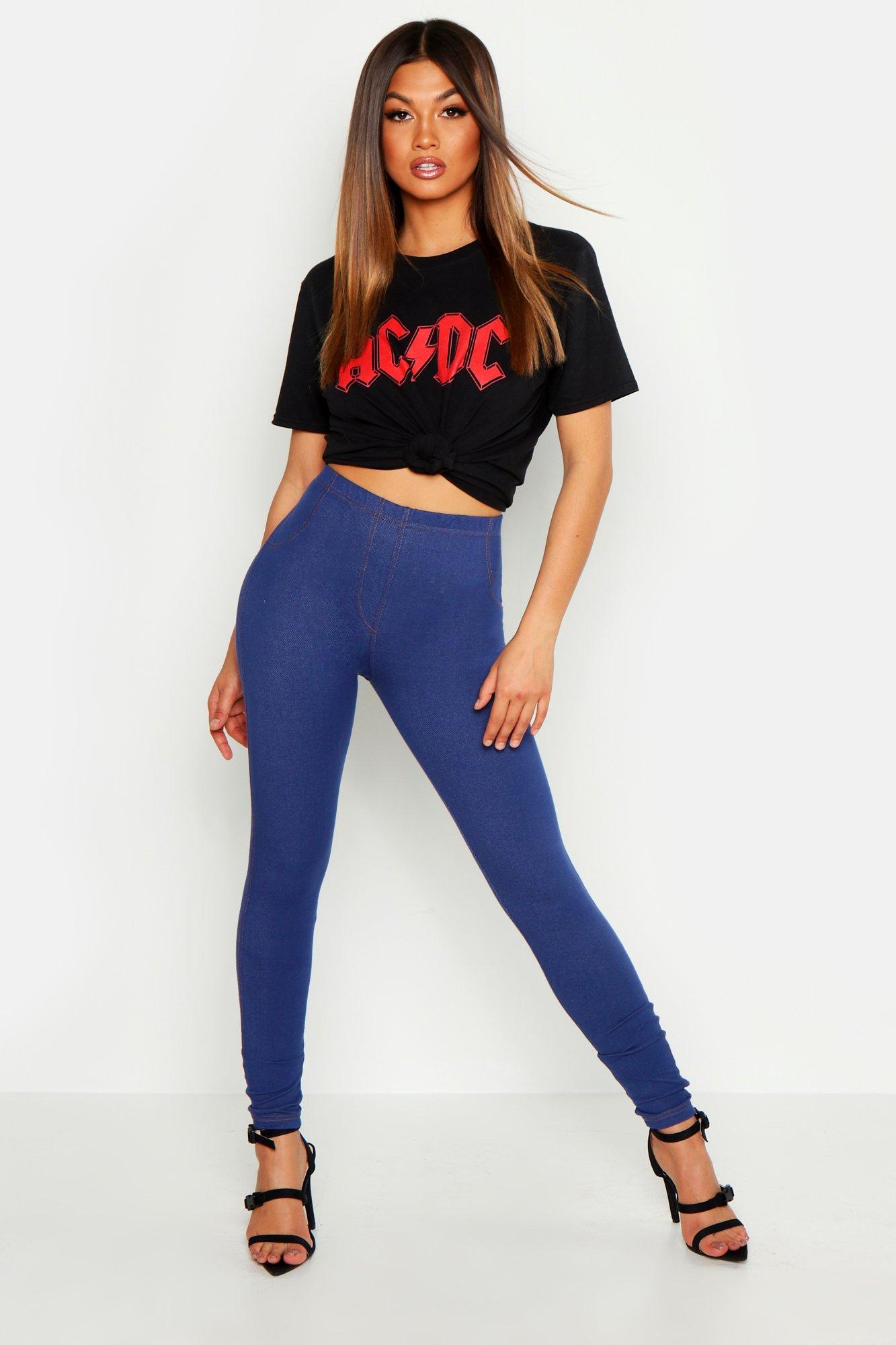 

Abella Pocket Back Jeggings, Голубой