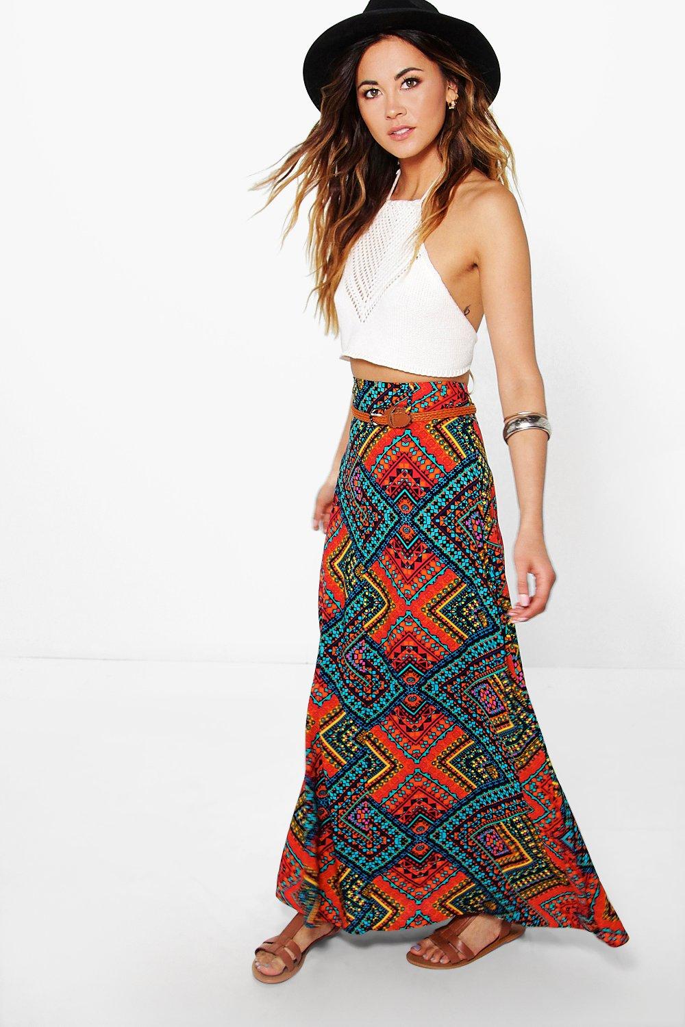 aztec maxi skirt