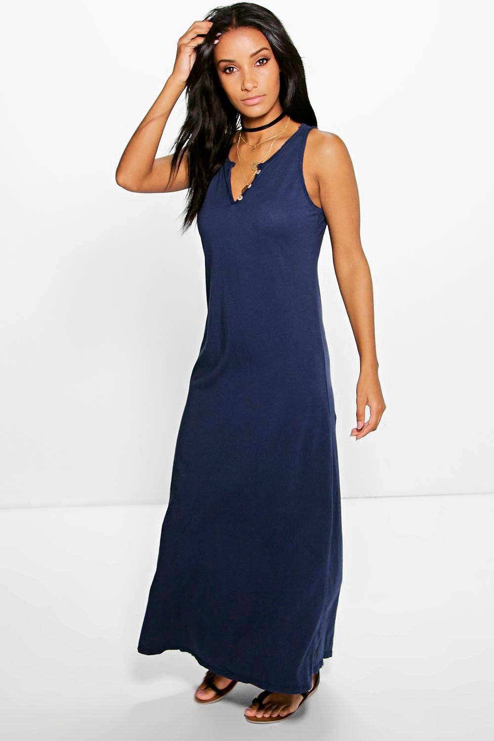 Boohoo Womens Melinda Button Front Maxi Dress | eBay