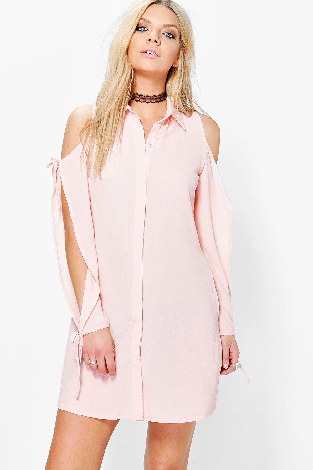 cold shoulder dress boohoo