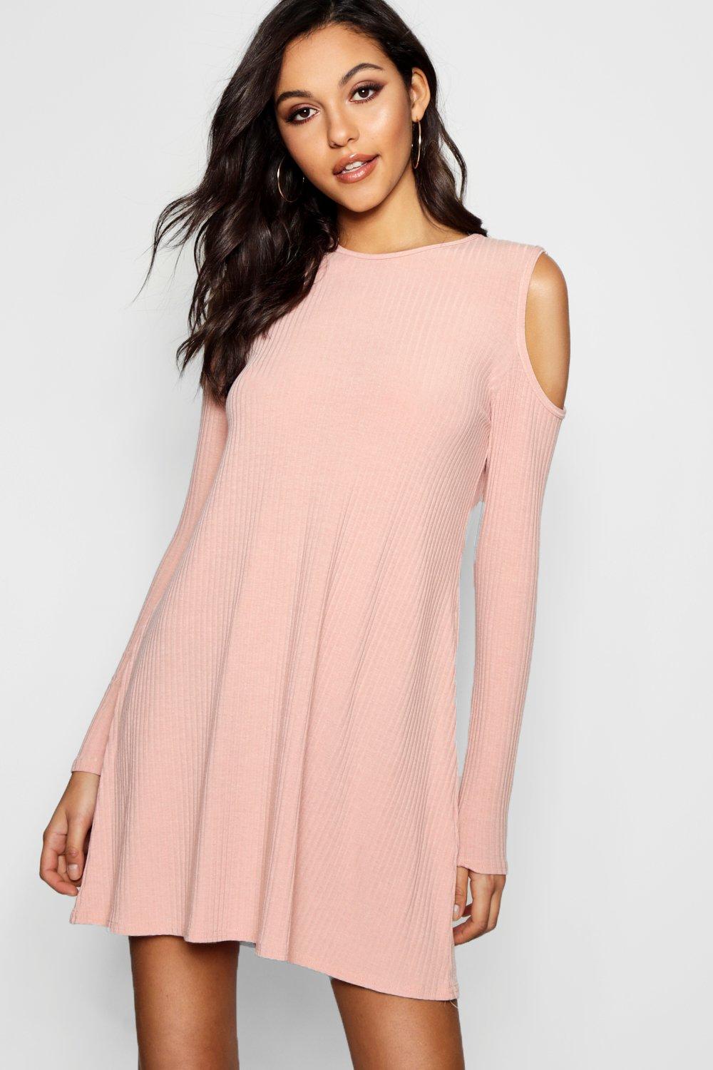 cold shoulder dress boohoo