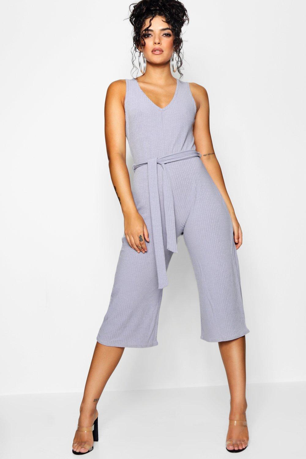 ribbed culotte jumpsuit