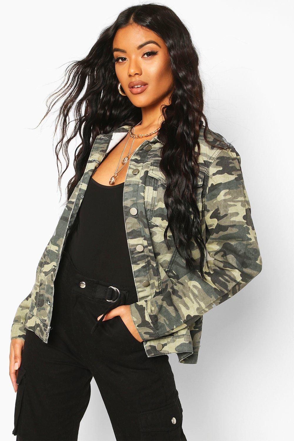 camo denim jacket
