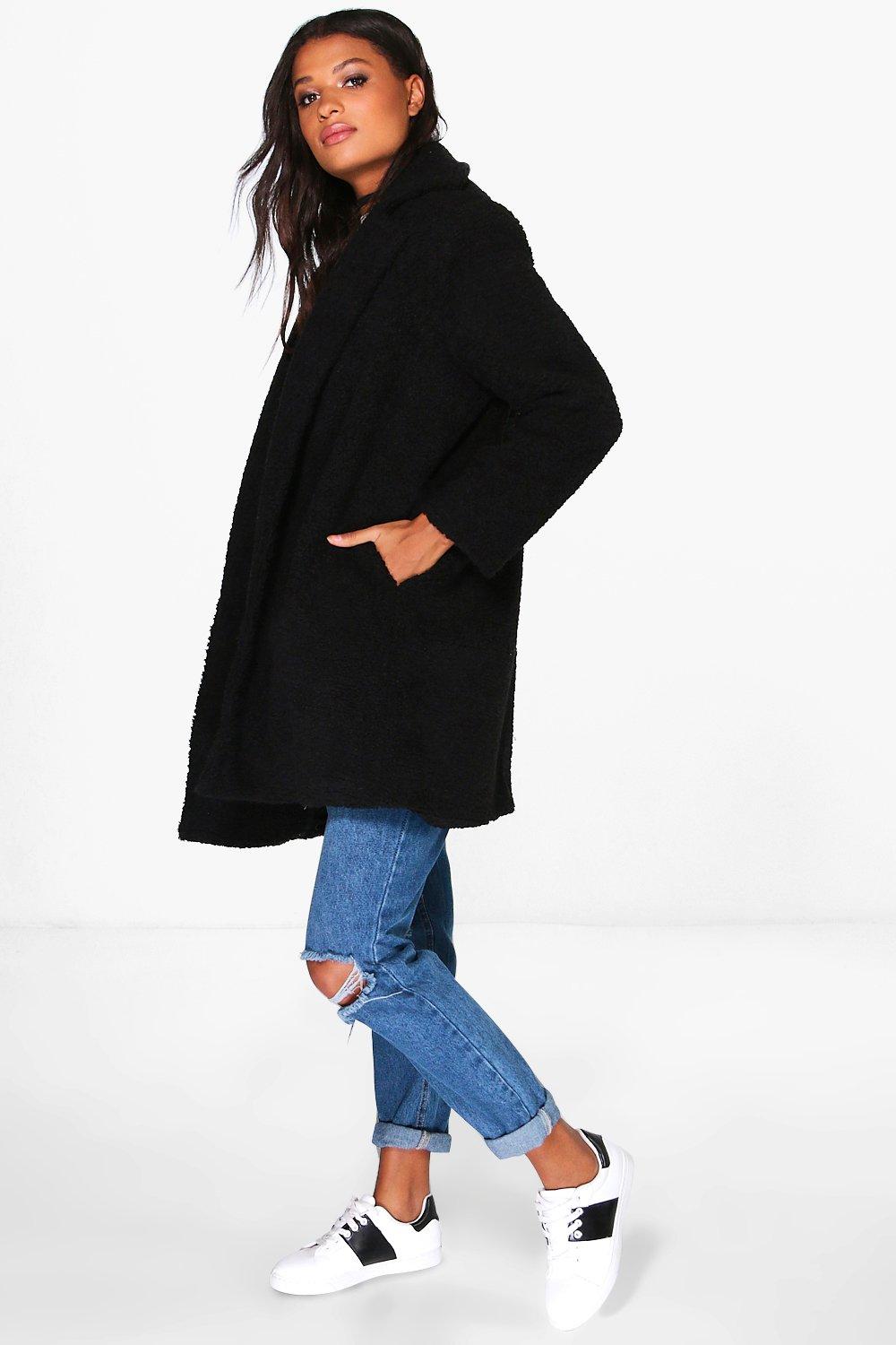 black teddy coat womens