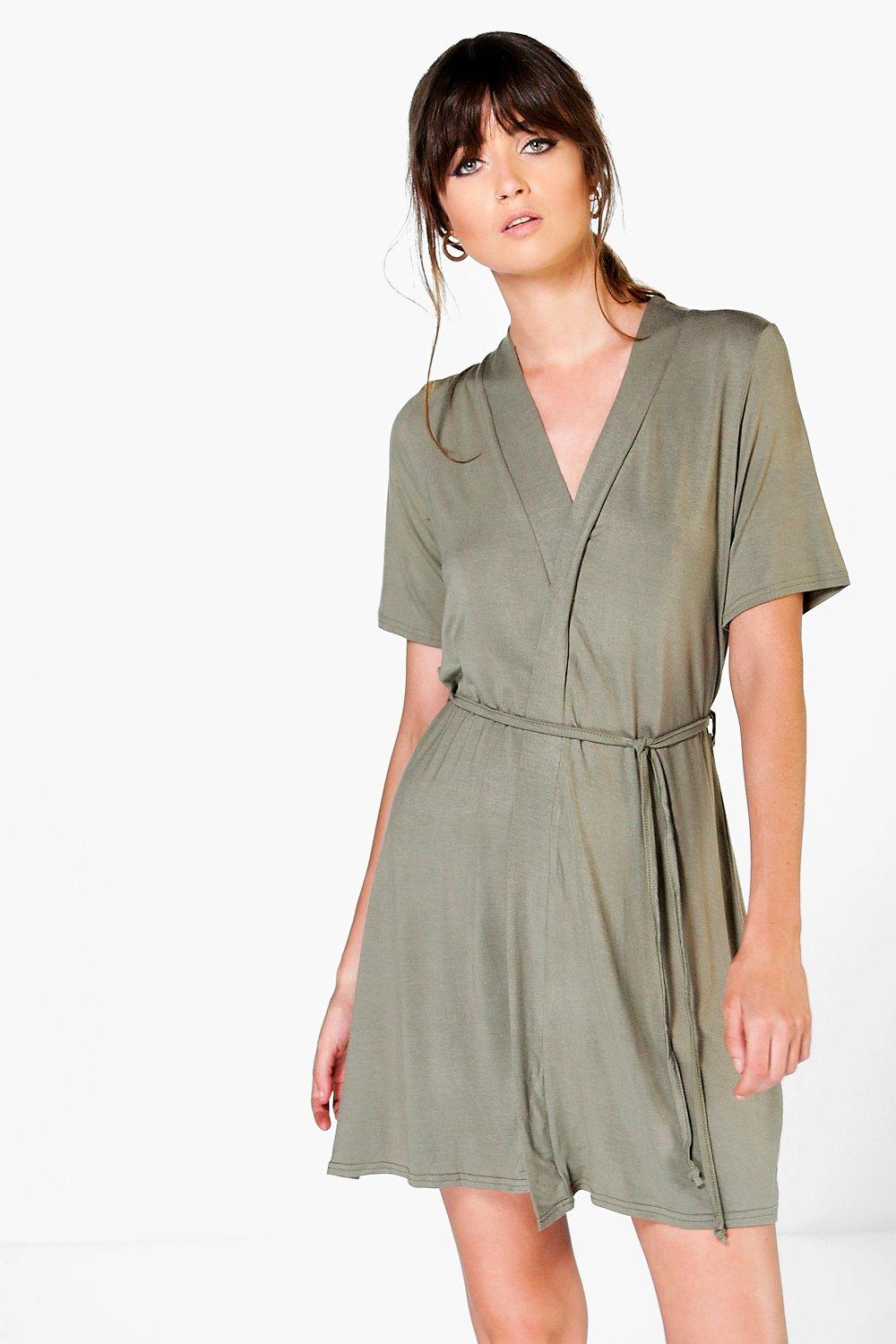 tie waist wrap dress