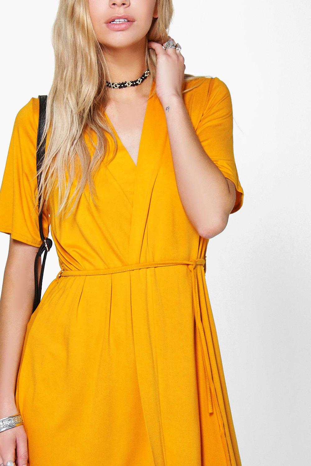 tie waist wrap dress