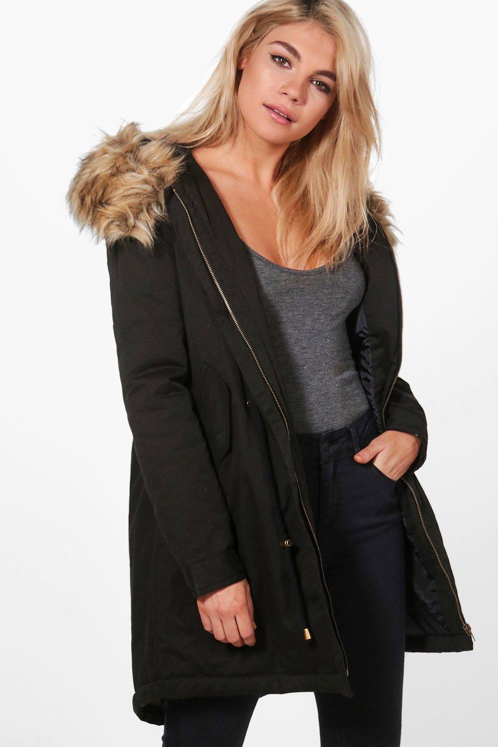 boohoo parka jacket