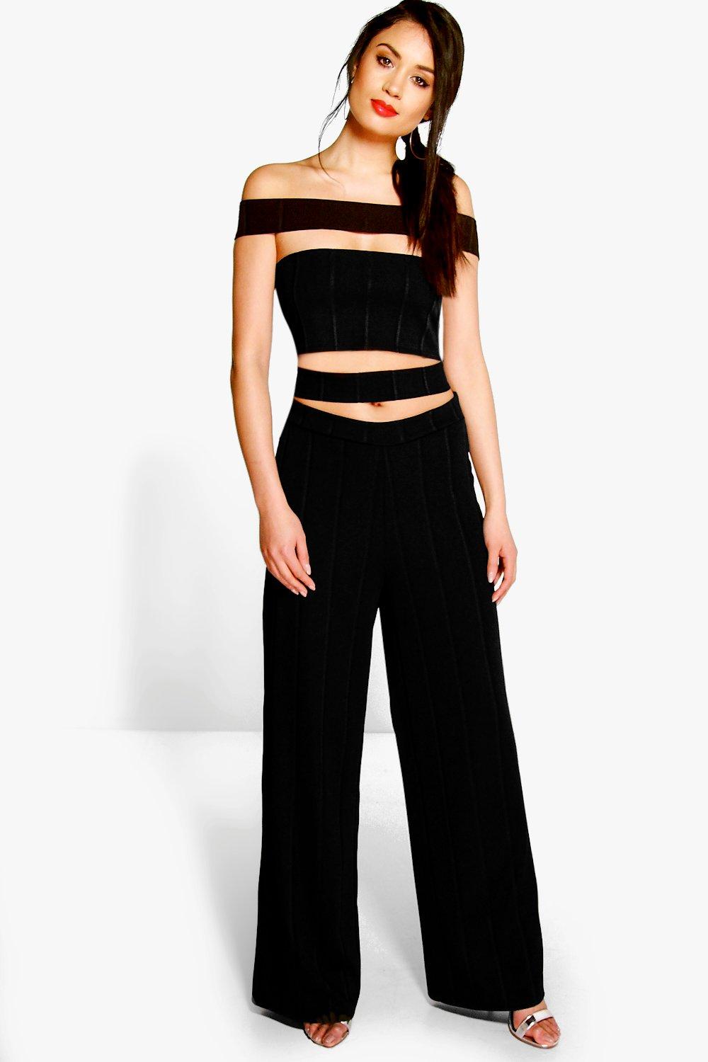 boohoo bardot jumpsuit