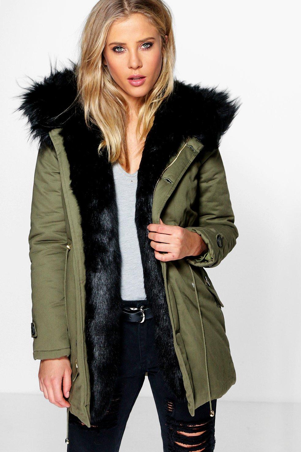 boohoo parka jacket