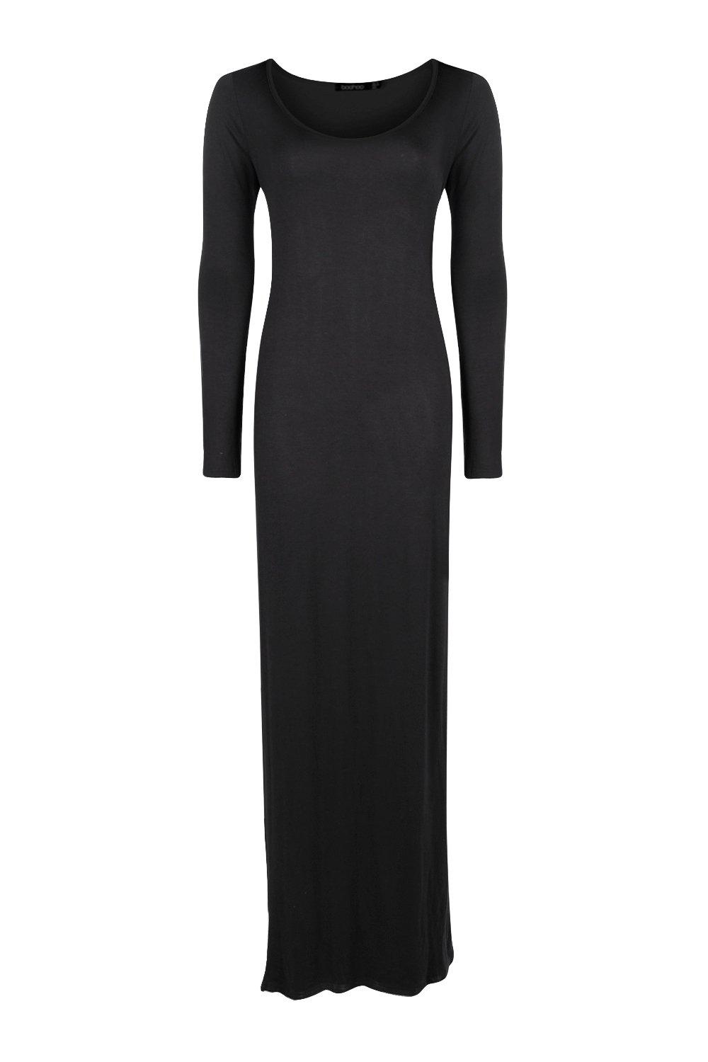 Boohoo Womens Anna Long Sleeve Maxi Dress