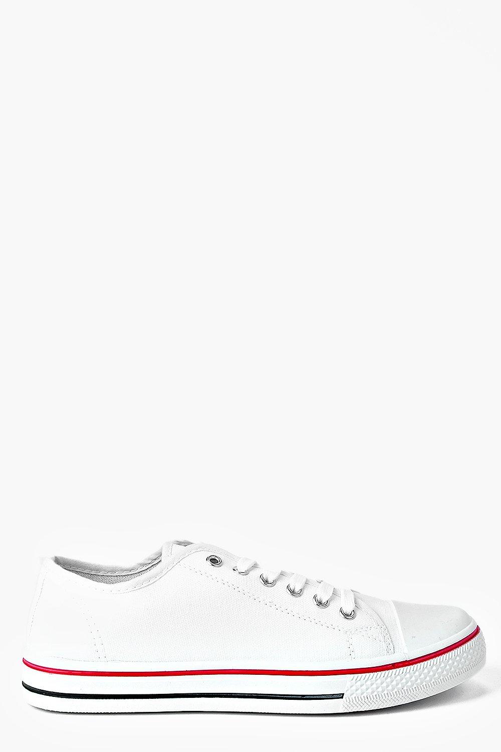 white flat trainers uk