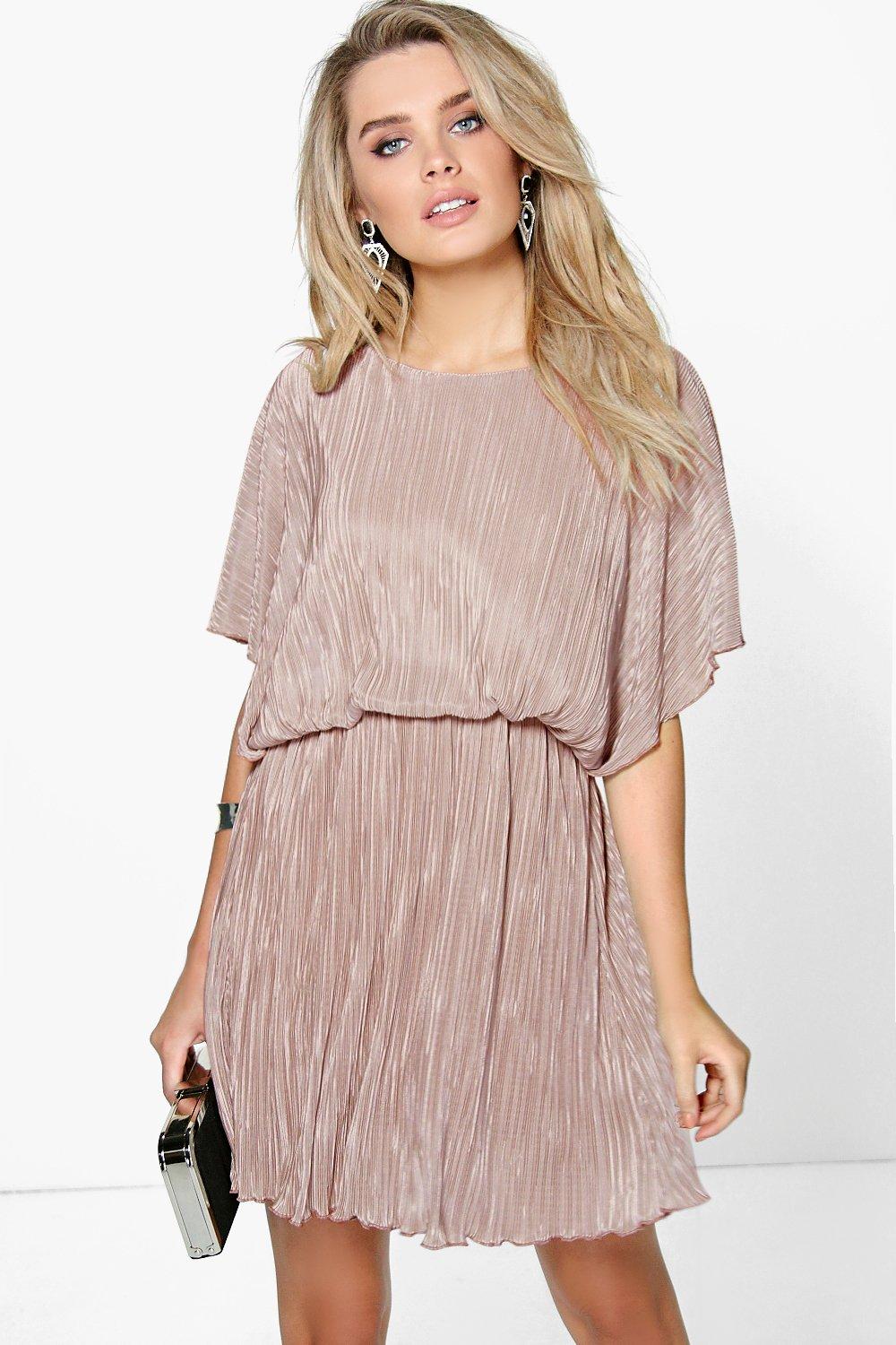 kimono pleated dress