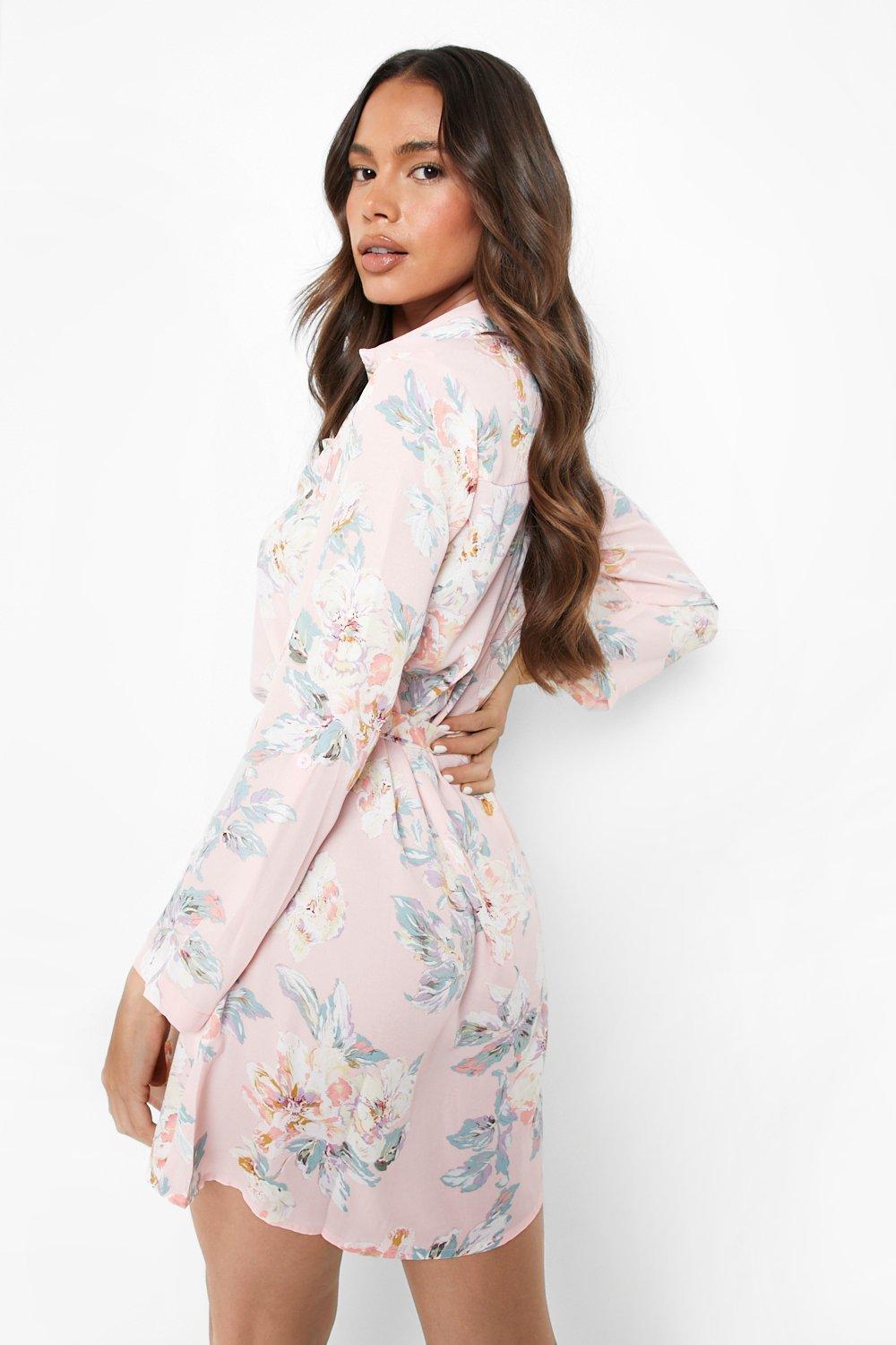 Boohoo Womens Savannah Floral Shirt Dress | eBay