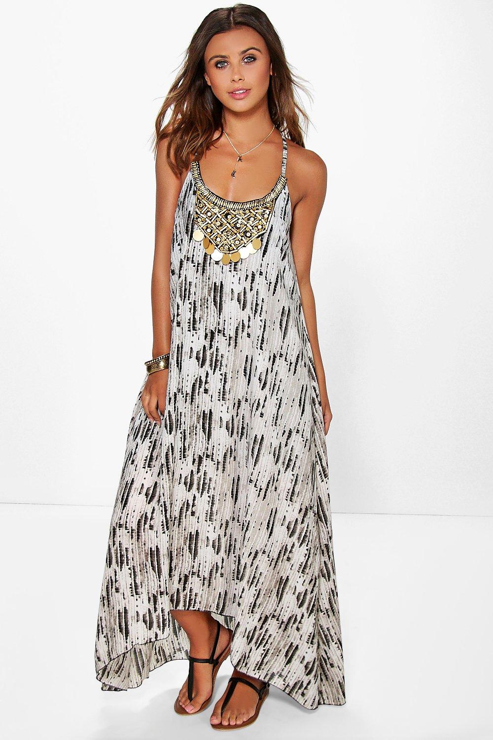 boohoo beaded dress