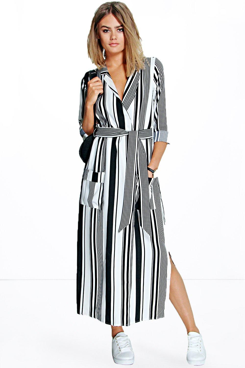 boohoo striped dress