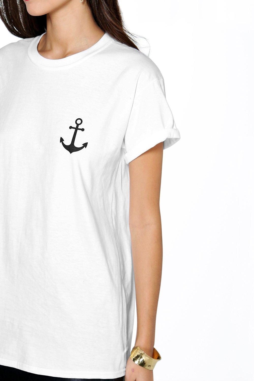 

Anchor Print T-Shirt, Белый