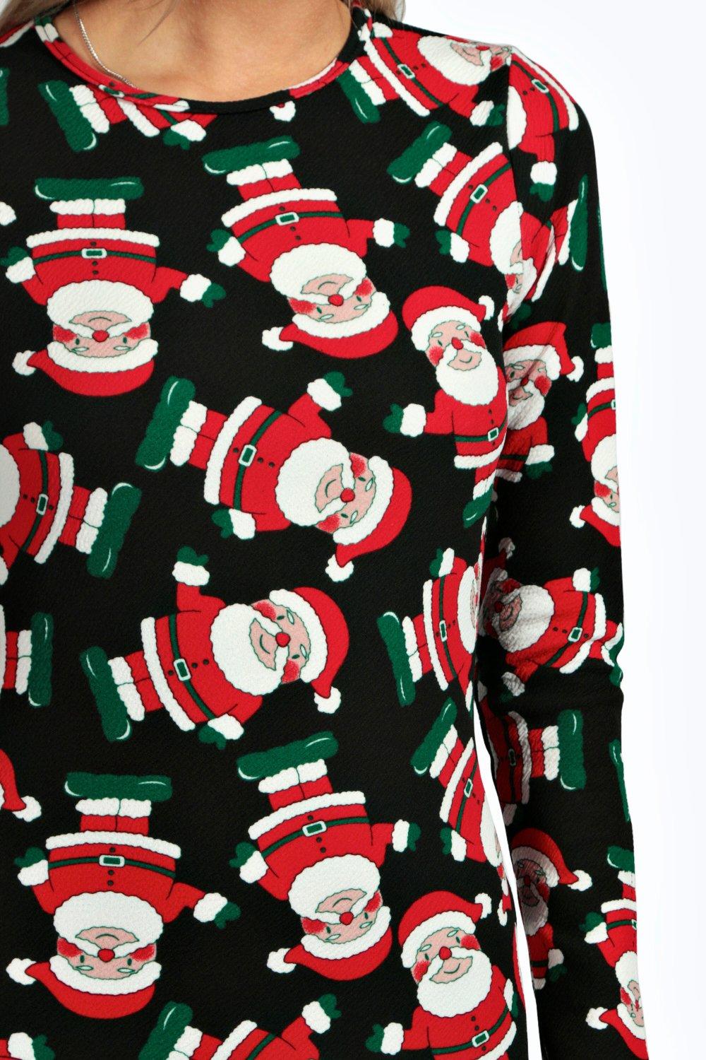 Boohoo Womens Christmas Dresses Party Bodycon Print Seasonal Xmas | eBay