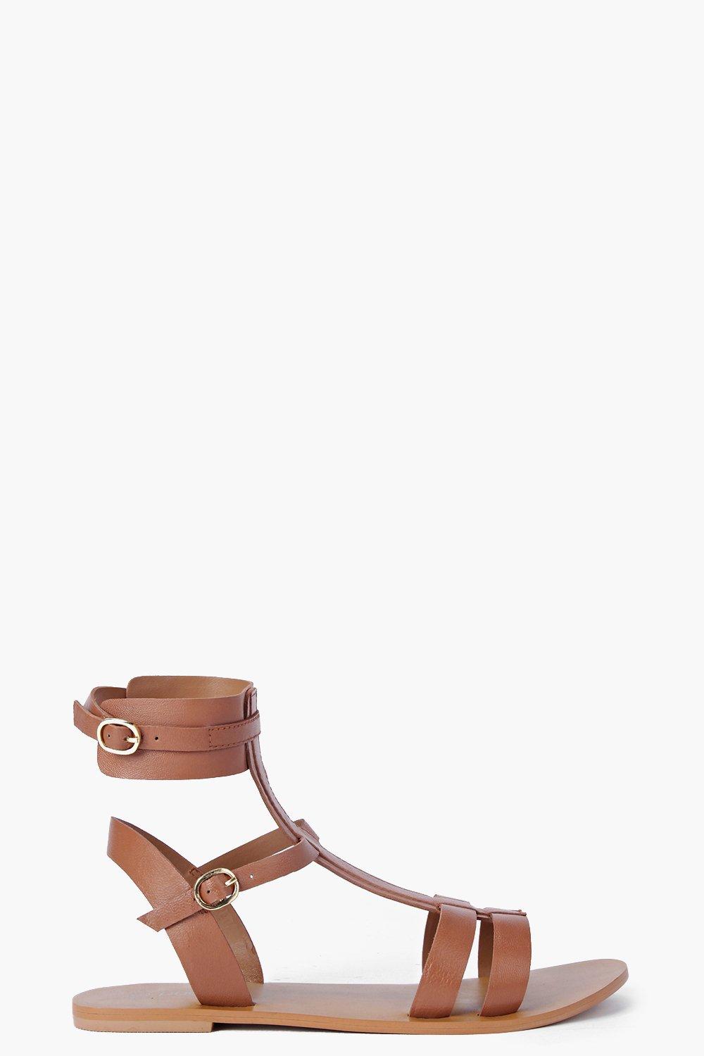 tan leather gladiator sandals