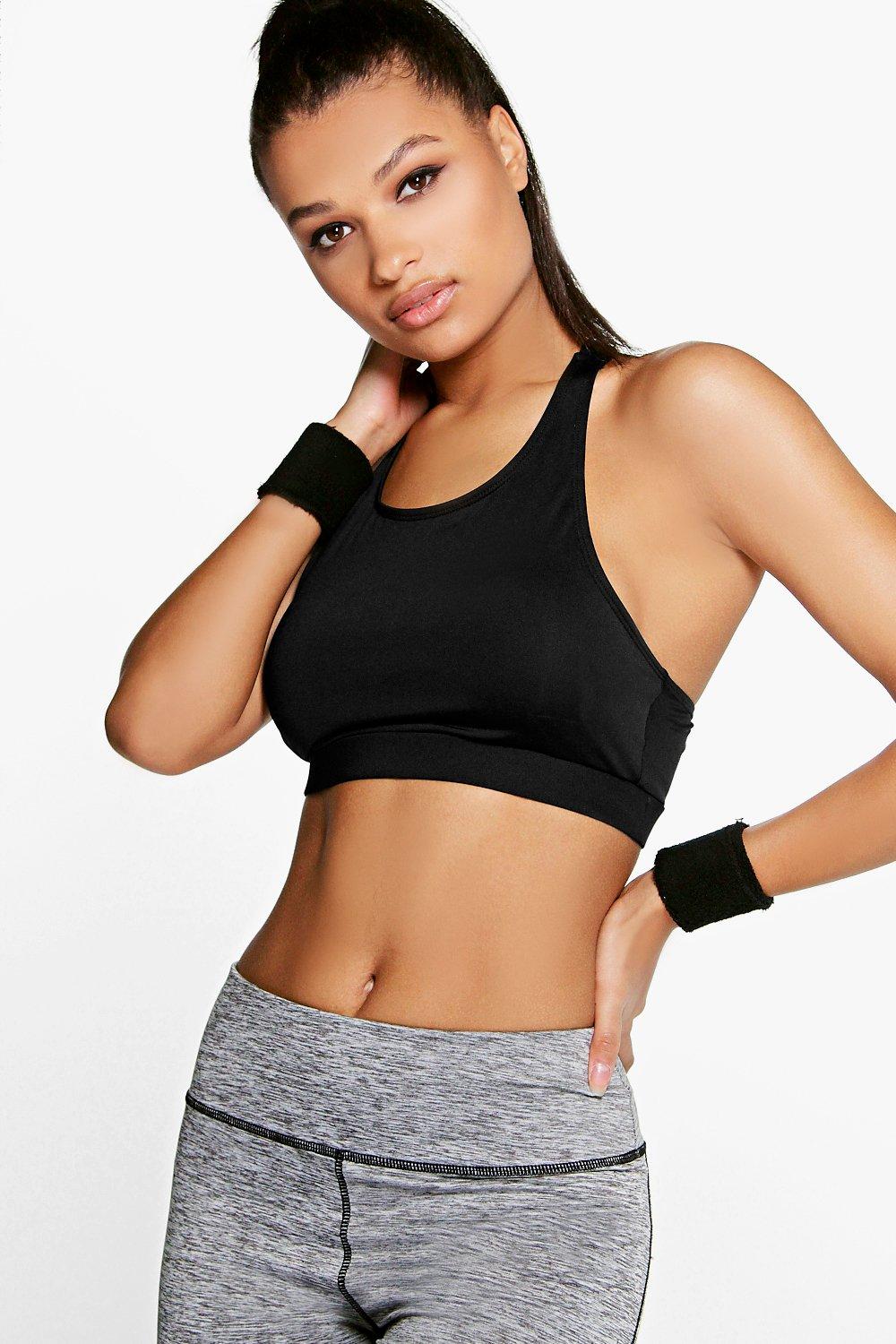 

Спортивный бюстгальтер Fit Performance для йоги с лазерной перфорацией, Black