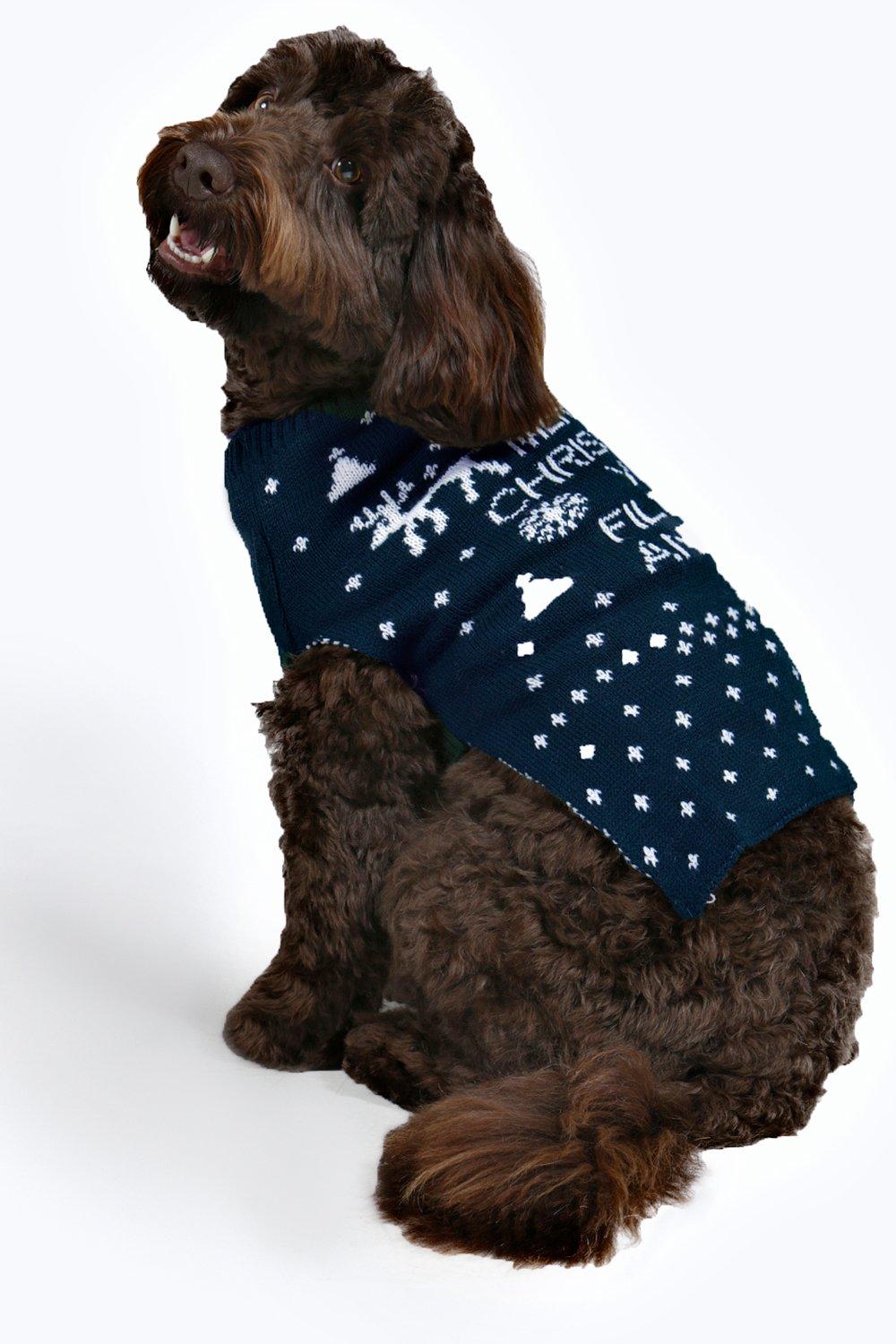 

Джемпер Lassie для собак с надписью <Merry Xmas Ya Filthy Animal, Navy