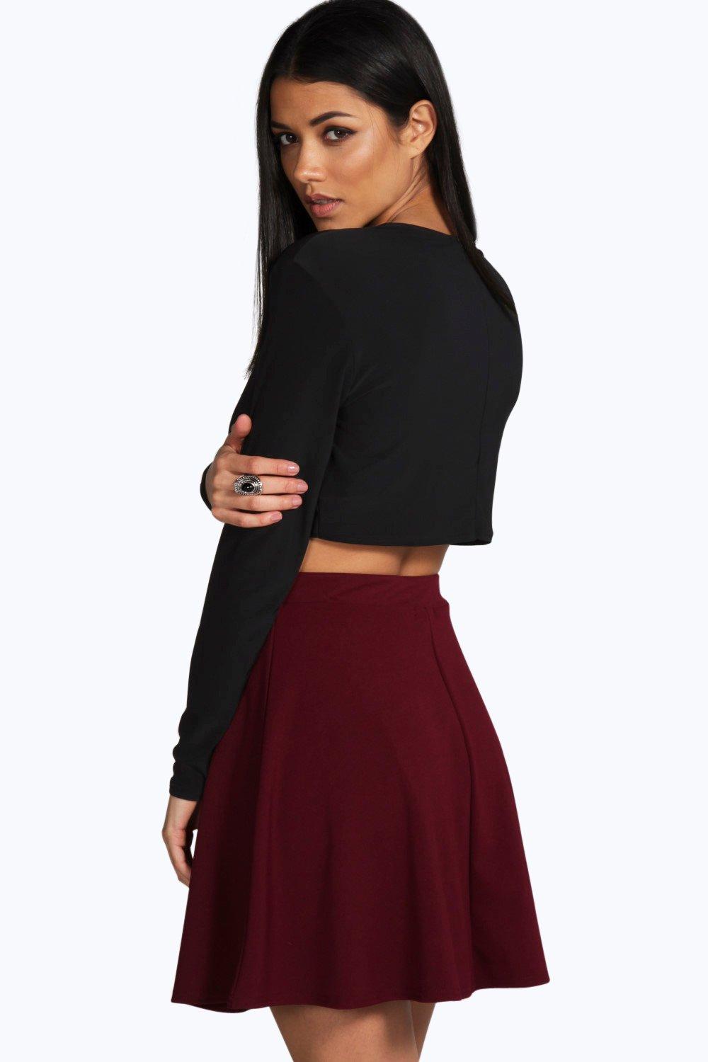 Boohoo Womens Roseanna Fit and Flare Skater Skirt | eBay