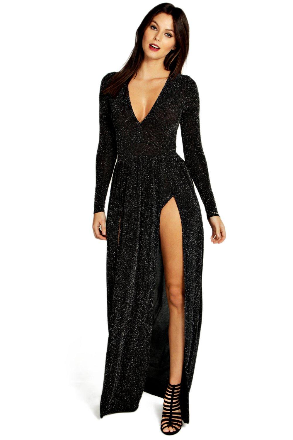 thigh split gown