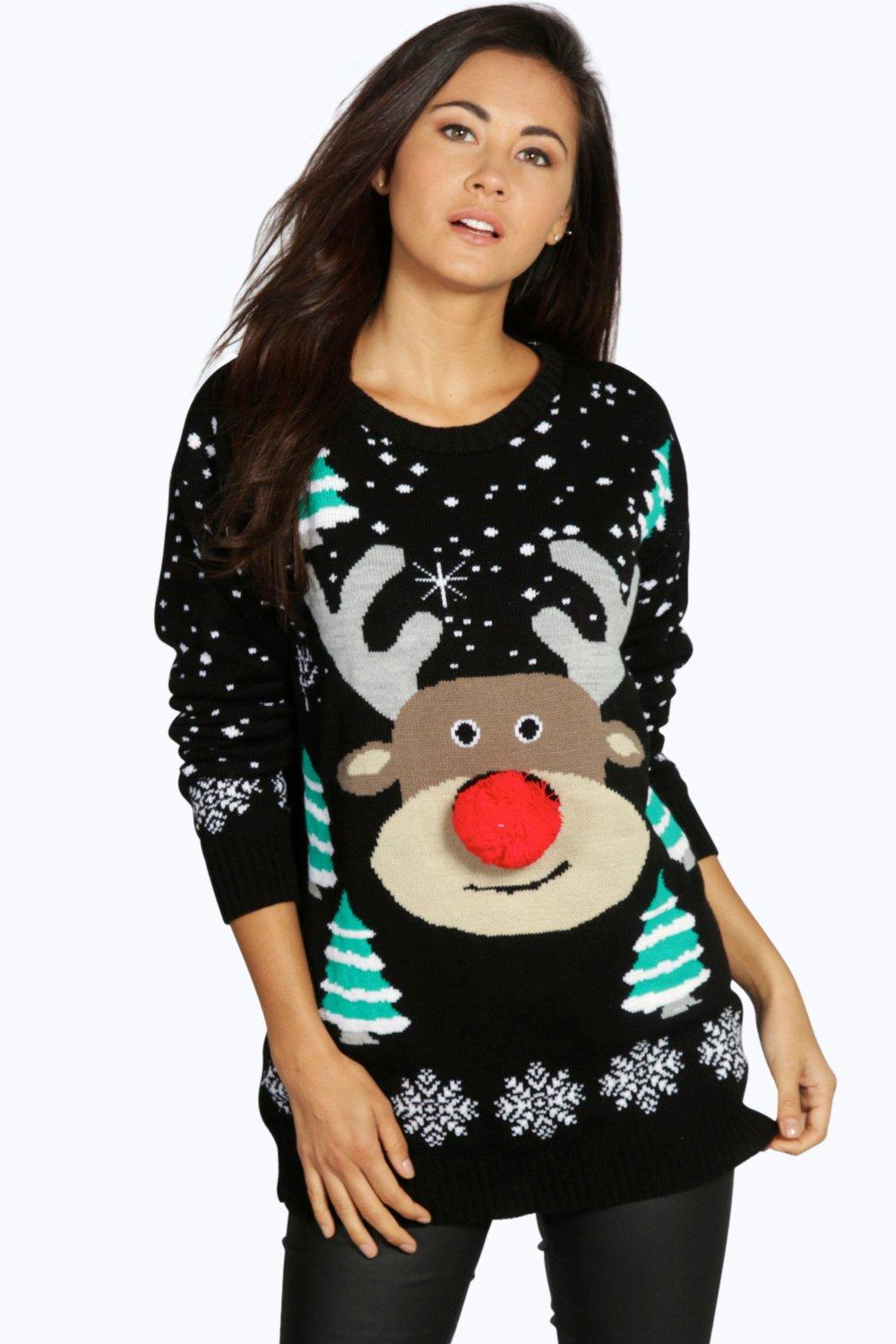 Boohoo Womens Christmas Jumper Sweater Xmas Gift In Multi Colours ...