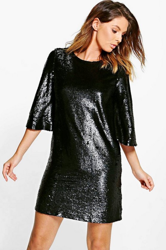 Boutique Leila All Over Sequin Shift Dress