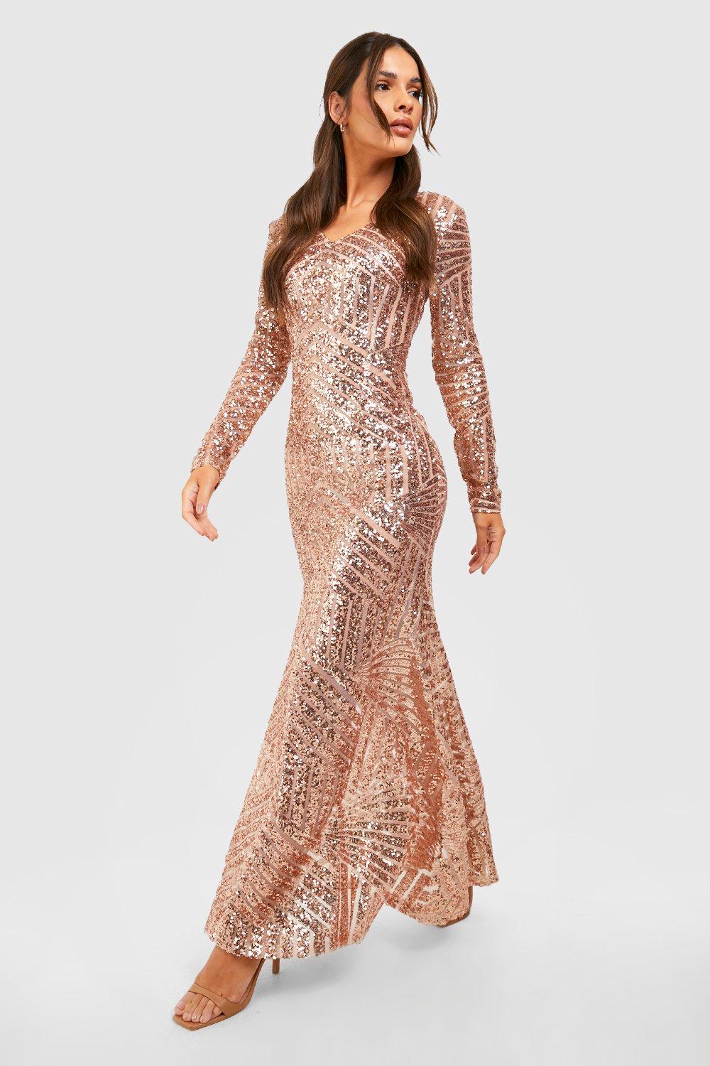 long sequin dresses