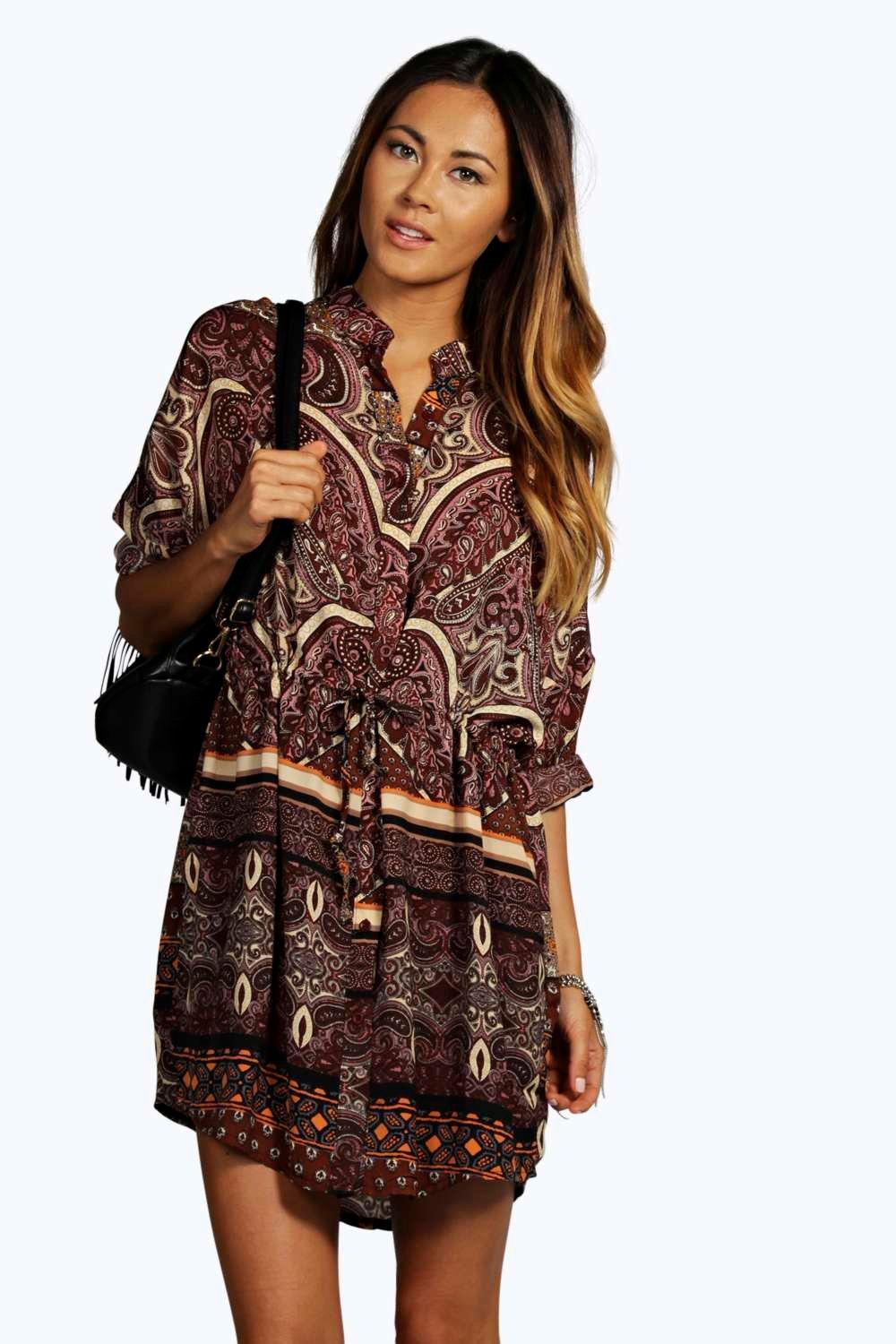 boohoo paisley dress