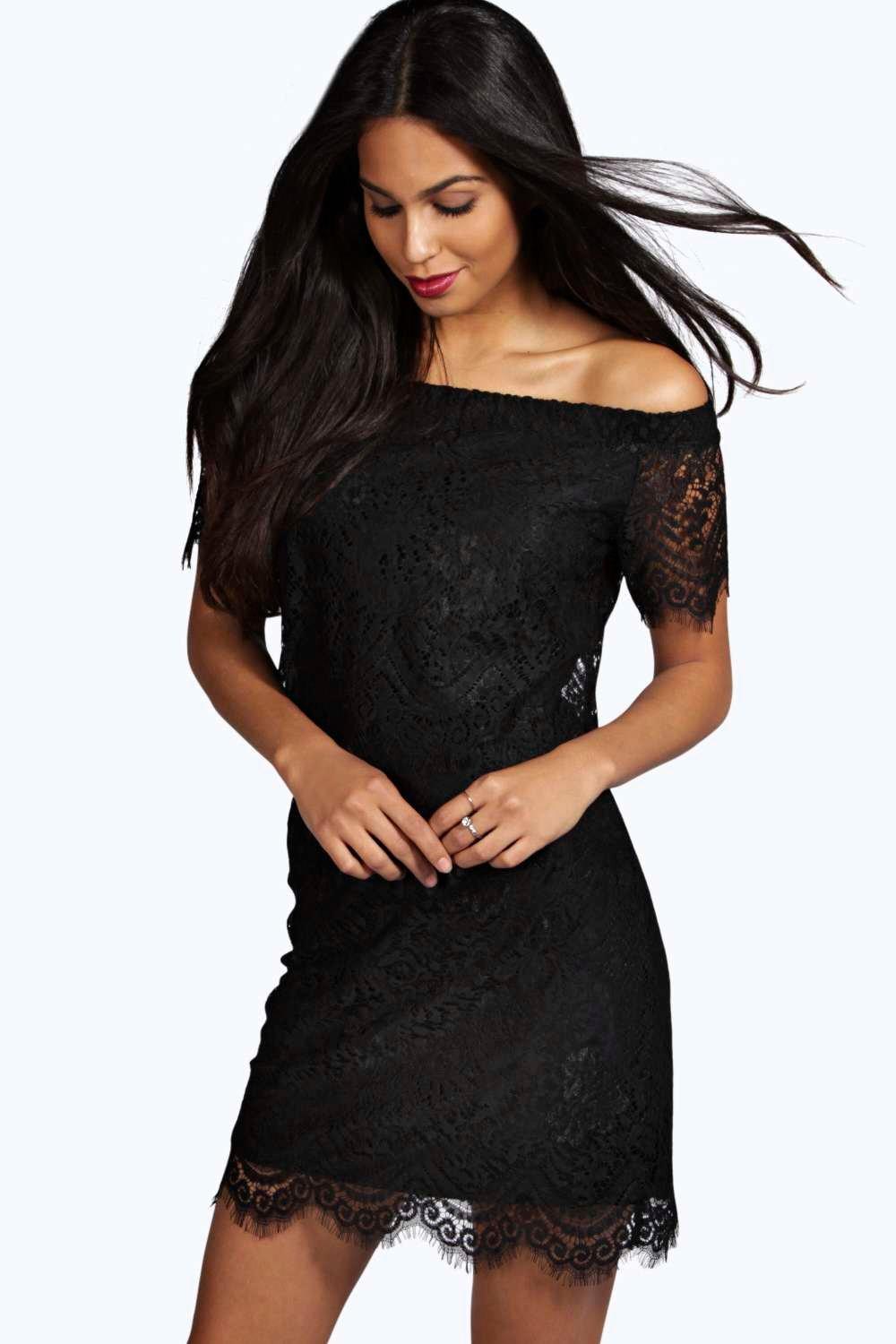 boohoo eyelash lace dress