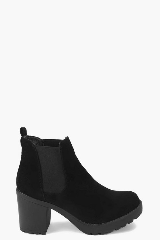 Cleated Pull On Chelsea Boots | Boohoo